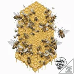 Tattoo sketch, hyper-efficient beehive, a cro… – tattoo sketch (№1752367045_0, 13.07.2025 00:37) — tattoovalue.net