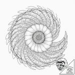 Tattoo sketch, musical nautilus shell, a naut… – tattoo sketch (№1752367128_0, 13.07.2025 00:38) — tattoovalue.net