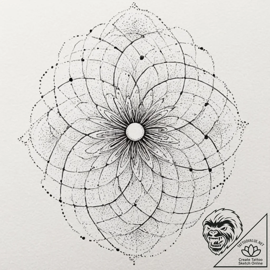 Tattoo sketch, zephyr of zero-point energy, a... - tattoo sketch (№1752367885_0, 13.07.2025 00:51) — tattoovalue.net