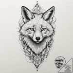 Tattoo sketch, fear eater fox, a cunning fox,… – tattoo sketch (№1752368720_0, 13.07.2025 01:05) — tattoovalue.net