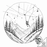 Tattoo sketch, zipline through the metaverse,… – tattoo sketch (№1752368804_0, 13.07.2025 01:06) — tattoovalue.net