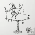 Tattoo sketch, jester of jurisprudence, a whi… – tattoo sketch (№1752369394_0, 13.07.2025 01:16) — tattoovalue.net