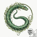 Tattoo sketch, serpent of self-replication, a… – tattoo sketch (№1752370263_0, 13.07.2025 01:31) — tattoovalue.net