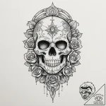 Tattoo sketch, upgraded ancient artifact, a t… – tattoo sketch (№1752370343_0, 13.07.2025 01:32) — tattoovalue.net