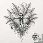 Tattoo sketch, flora and fauna of ai, a vibra… – tattoo sketch (№1752370425_0, 13.07.2025 01:33) — tattoovalue.net