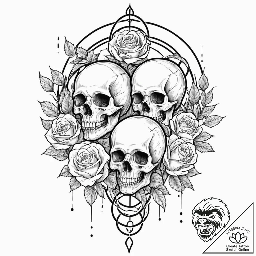 Tattoo sketch, resonant soul orb, a glowing,... - tattoo sketch (№1752370594_0, 13.07.2025 01:36) — tattoovalue.net