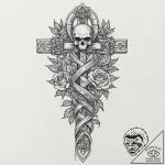 Tattoo sketch, ancient egyptian ankh symbol i… – tattoo sketch (№1752370678_0, 13.07.2025 01:37) — tattoovalue.net