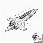 Tattoo sketch, quasar-powered spaceship, a sl… – tattoo sketch (№1752372033_0, 13.07.2025 02:00) — tattoovalue.net