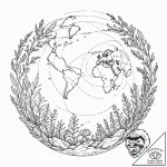 Tattoo sketch, evolving ecosystem globe, a tr… – tattoo sketch (№1752372117_0, 13.07.2025 02:01) — tattoovalue.net
