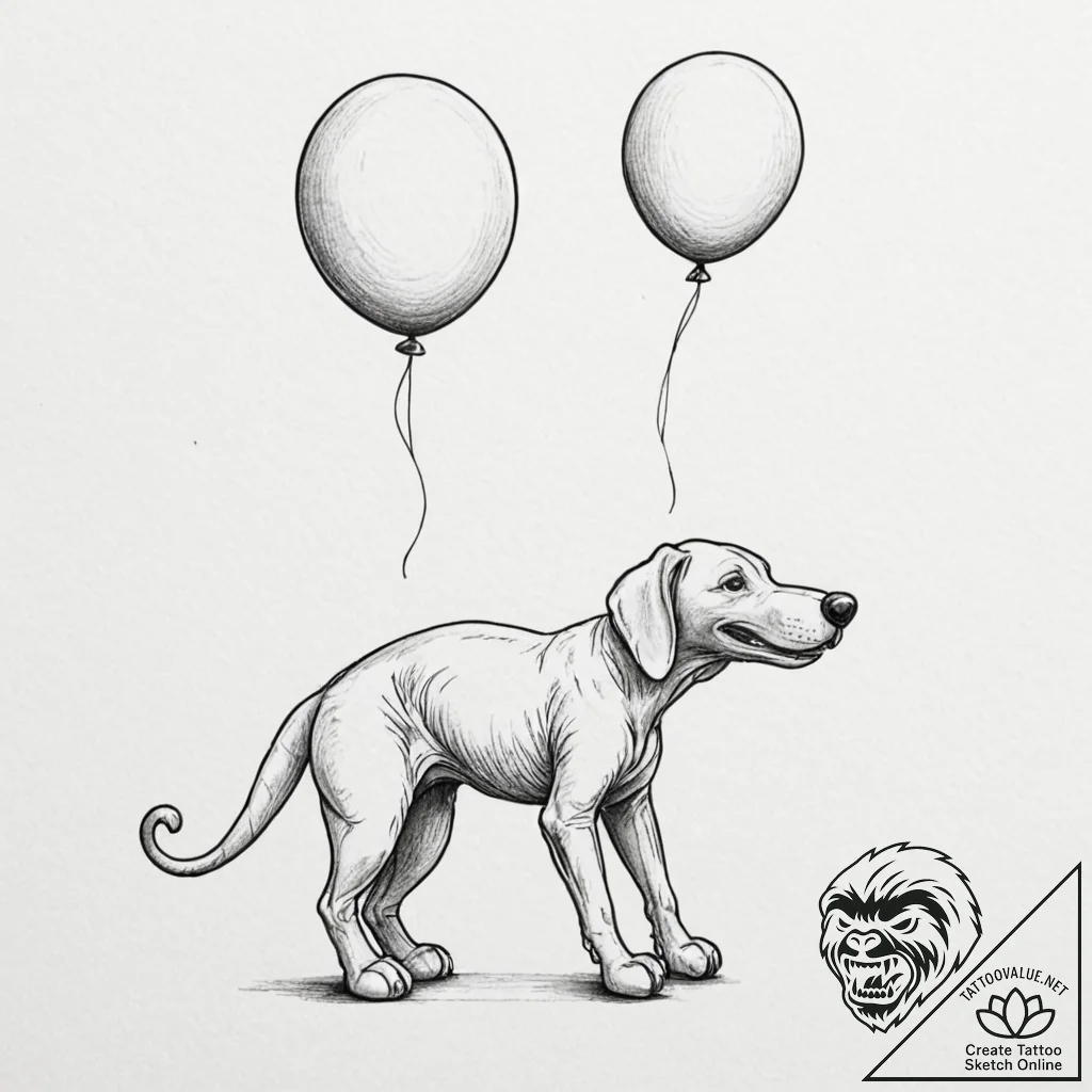Tattoo sketch, balloon animal sculpture trans... - tattoo sketch (№1752374013_0, 13.07.2025 02:33) — tattoovalue.net