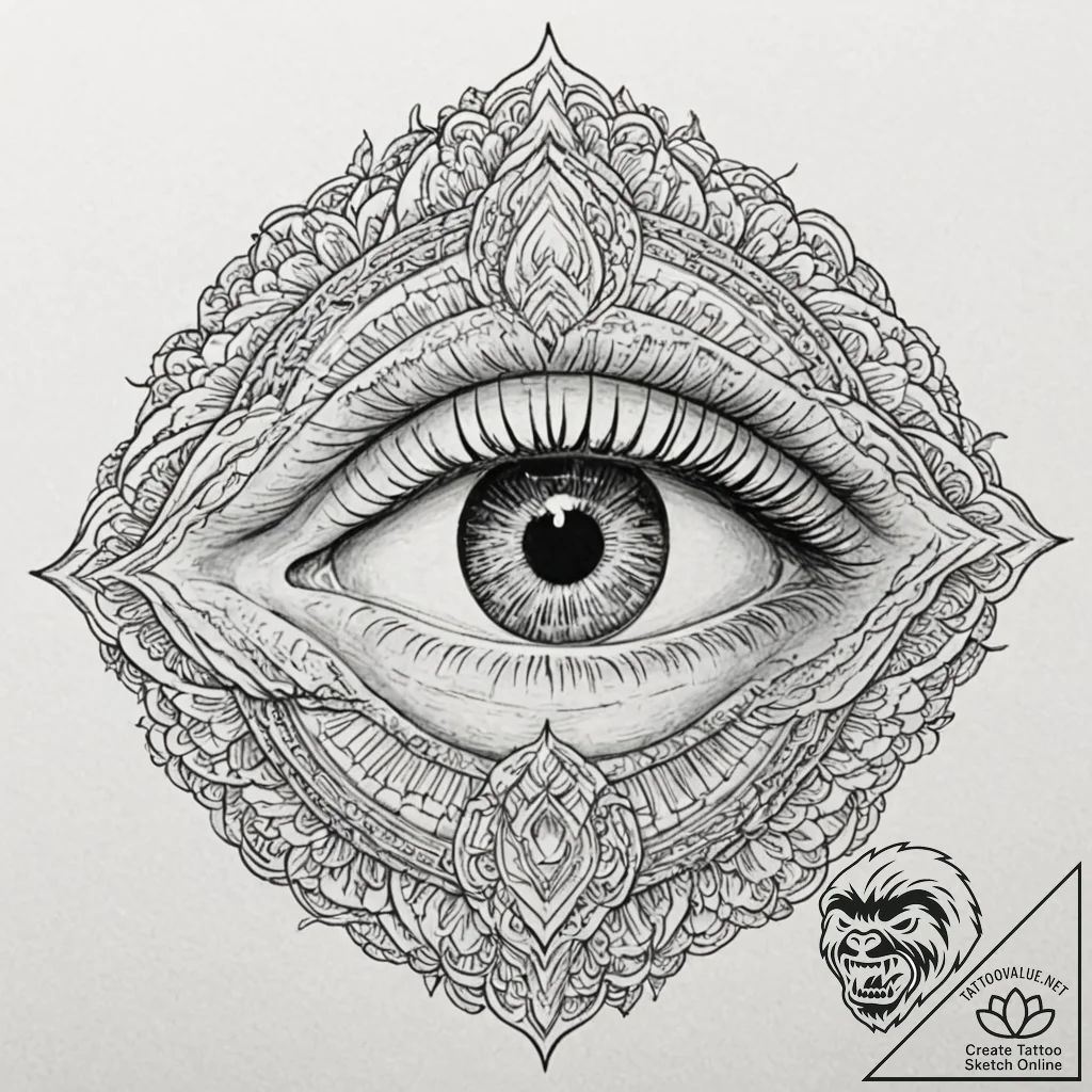 Tattoo sketch, interdimensional iris, a human... - tattoo sketch (№1752374943_0, 13.07.2025 02:49) — tattoovalue.net