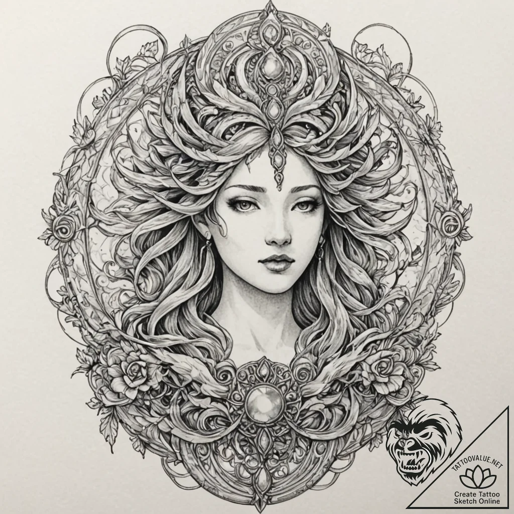 Tattoo sketch, false idols of code, ancient,... - tattoo sketch (№1752375197_0, 13.07.2025 02:53) — tattoovalue.net