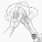 Tattoo sketch, virtual reality handshake, two… – tattoo sketch (№1752375873_0, 13.07.2025 03:04) — tattoovalue.net