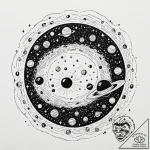 Tattoo sketch, hungry black hole, cosmic feas… – tattoo sketch (№1752376633_0, 13.07.2025 03:17) — tattoovalue.net
