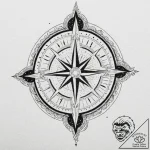 Tattoo sketch, galactic compass rose, a tradi… – tattoo sketch (№1752376719_0, 13.07.2025 03:18) — tattoovalue.net