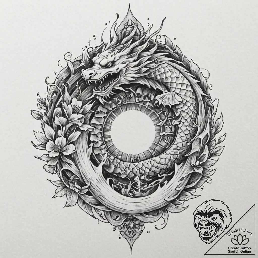 Tattoo sketch, guardian of the old ways, an a... - tattoo sketch (№1752376973_0, 13.07.2025 03:22) — tattoovalue.net