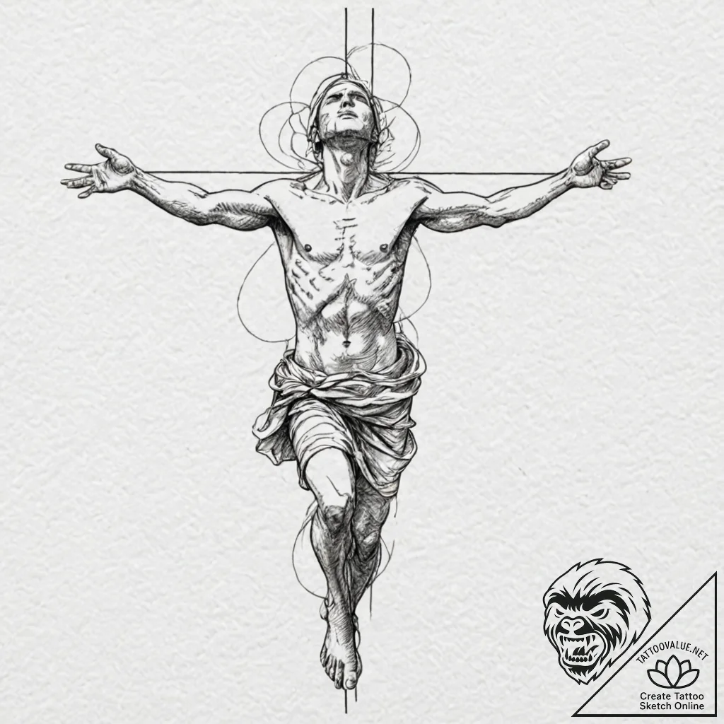 Tattoo sketch, reality's unraveling thread, a... - tattoo sketch (№1752377057_0, 13.07.2025 03:24) — tattoovalue.net