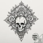 Tattoo sketch, whimsical clockwork bloom, a m… – tattoo sketch (№1752377479_0, 13.07.2025 03:31) — tattoovalue.net
