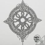 Tattoo sketch, karmic knotwork tree, an ancie… – tattoo sketch (№1752378408_0, 13.07.2025 03:46) — tattoovalue.net