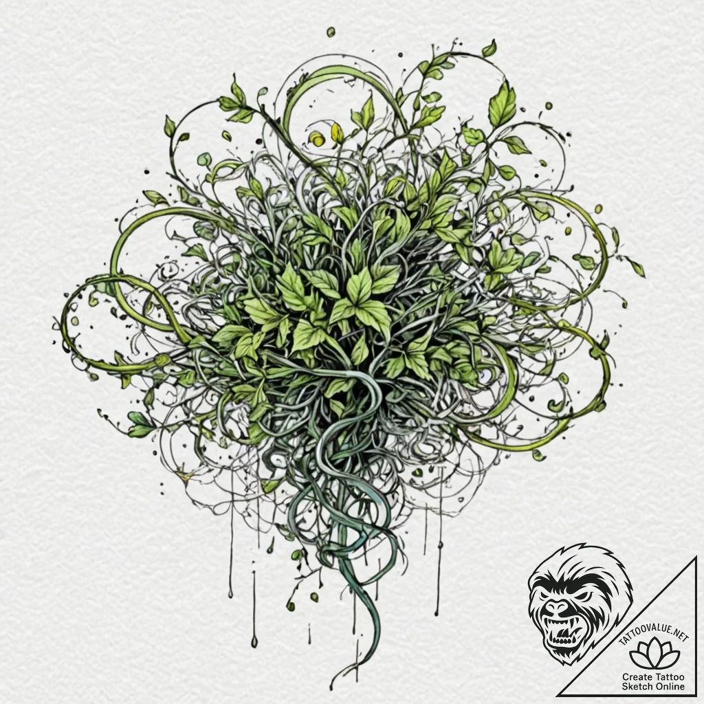 Tattoo sketch, an algorithm visualized as a c... - tattoo sketch (№1752378579_0, 13.07.2025 03:49) — tattoovalue.net