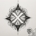 Tattoo sketch, x-factor in the mist, a myster… – tattoo sketch (№1752378751_0, 13.07.2025 03:52) — tattoovalue.net
