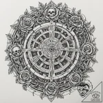 Tattoo sketch, labyrinth of time, a complex,… – tattoo sketch (№1752380108_0, 13.07.2025 04:15) — tattoovalue.net