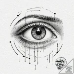 Tattoo sketch, interrogator’s gaze, data read… – tattoo sketch (№1752380529_0, 13.07.2025 04:22) — tattoovalue.net