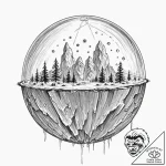 Tattoo sketch, memory crystal orb, a clear, p… – tattoo sketch (№1752381038_0, 13.07.2025 04:30) — tattoovalue.net