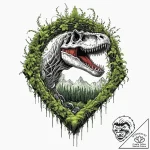 Tattoo sketch, jurassic park, reclaimed by co… – tattoo sketch (№1752381207_0, 13.07.2025 04:33) — tattoovalue.net