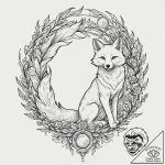 Tattoo sketch, fox spirit, digital realm, a m… – tattoo sketch (№1752381971_0, 13.07.2025 04:46) — tattoovalue.net