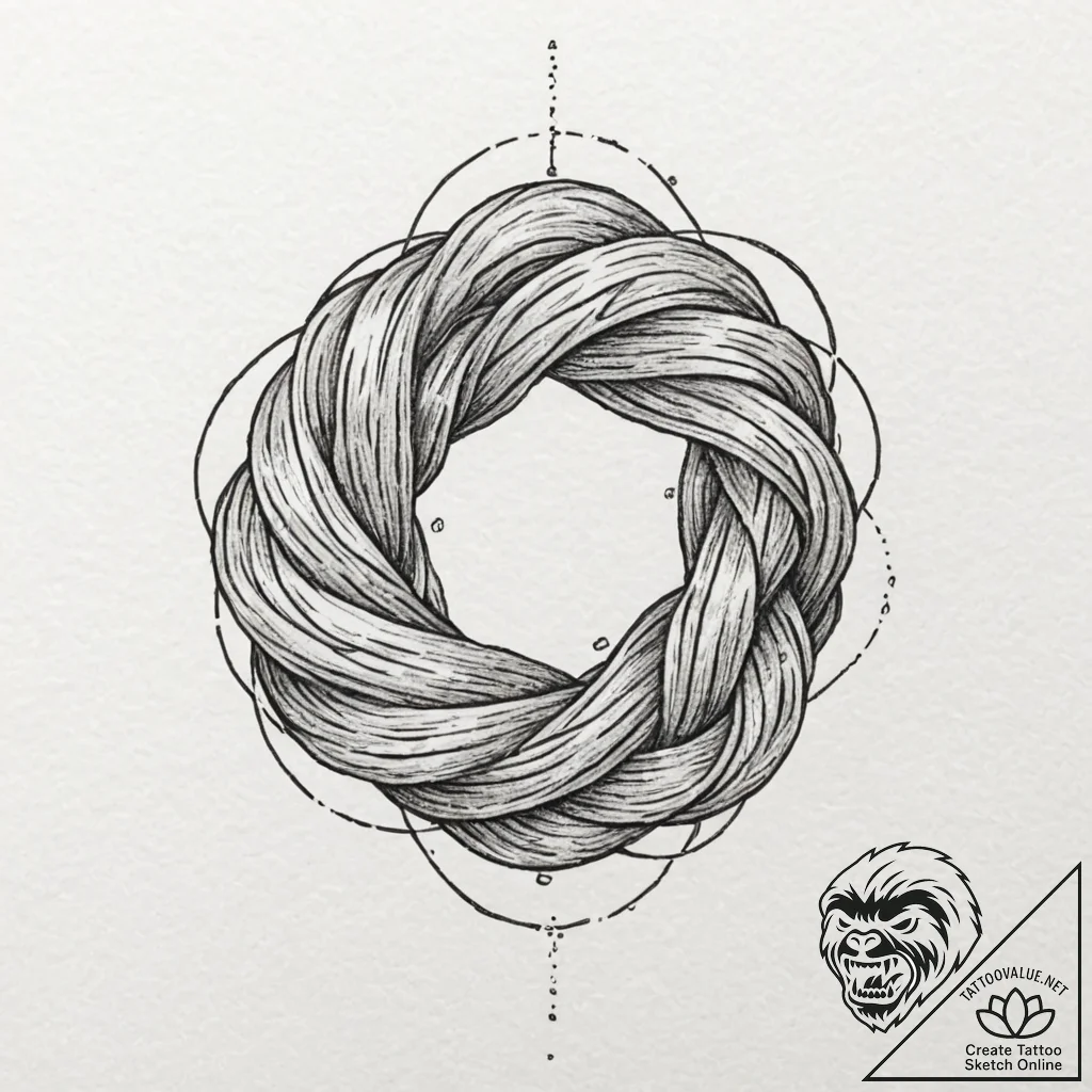 Tattoo sketch, knot of infinite possibilities... - tattoo sketch (№1752382143_0, 13.07.2025 04:49) — tattoovalue.net