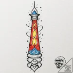 Tattoo sketch, lava lamp of emotions, a class… – tattoo sketch (№1752382228_0, 13.07.2025 04:50) — tattoovalue.net