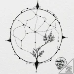 Tattoo sketch, firefly constellation map, a c… – tattoo sketch (№1752382315_0, 13.07.2025 04:51) — tattoovalue.net