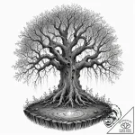 Tattoo sketch, twilight portal in a tree, an… – tattoo sketch (№1752382907_0, 13.07.2025 05:01) — tattoovalue.net