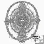 Tattoo sketch, yama’s gate, digital judgement… – tattoo sketch (№1752382991_0, 13.07.2025 05:03) — tattoovalue.net