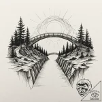 Tattoo sketch, living bridge of light, a grac… – tattoo sketch (№1752383249_0, 13.07.2025 05:07) — tattoovalue.net