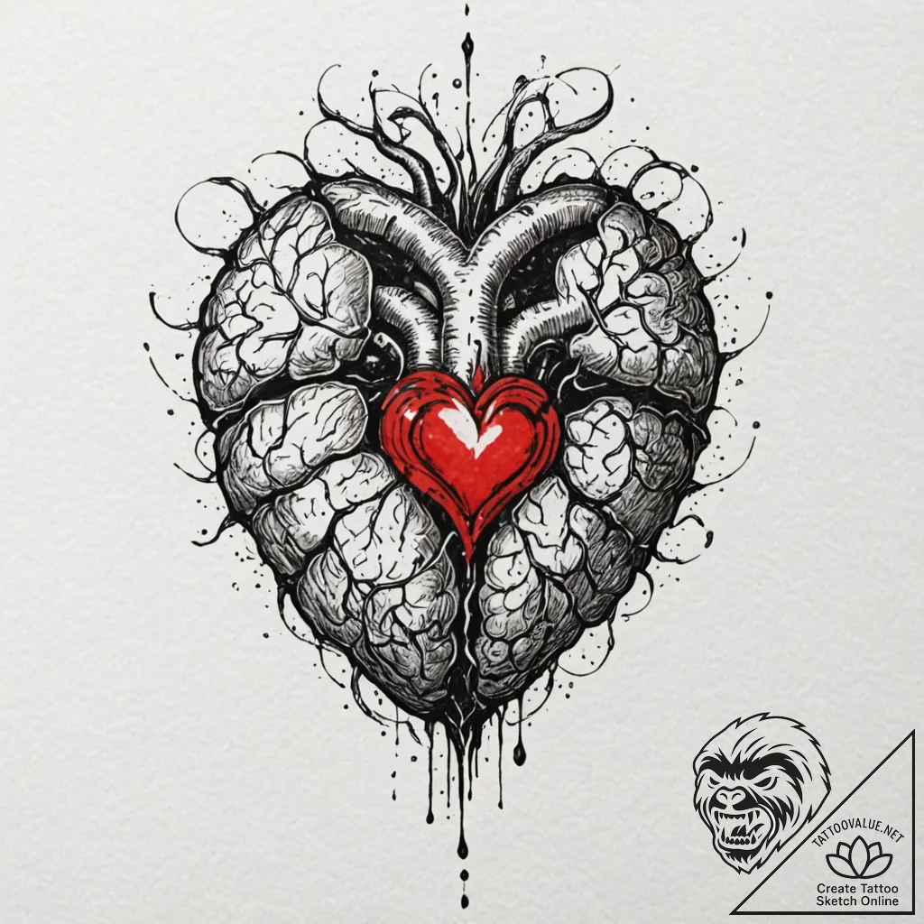 Tattoo sketch, molten core of creativity, a s... - tattoo sketch (№1752383760_0, 13.07.2025 05:16) — tattoovalue.net