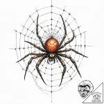 Tattoo sketch, orb weaver’s digital prey, a d… – tattoo sketch (№1752384016_0, 13.07.2025 05:20) — tattoovalue.net