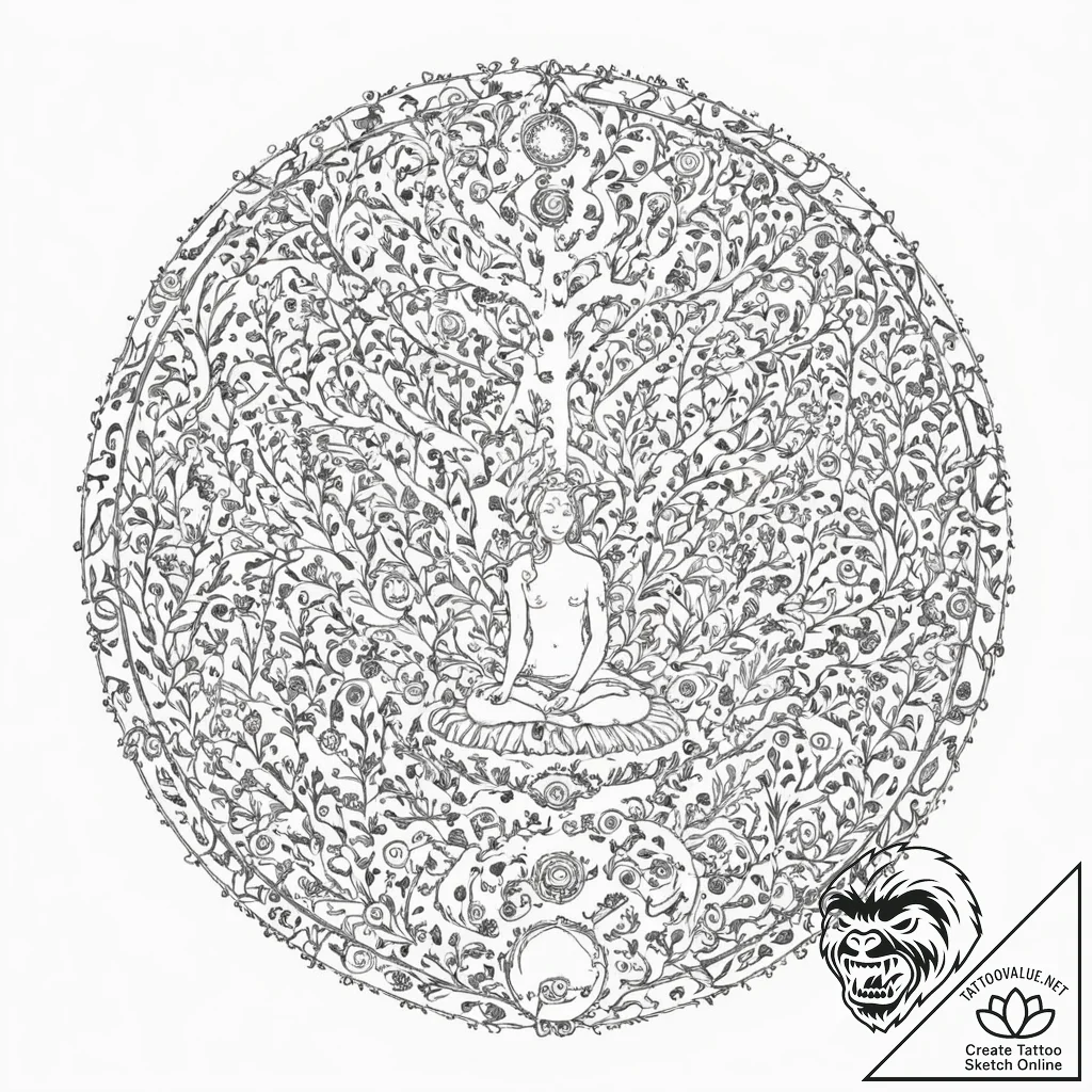 Tattoo sketch, sanctuary in the circuitry, a... - tattoo sketch (№1752384101_0, 13.07.2025 05:21) — tattoovalue.net