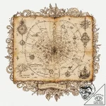 Tattoo sketch, old map, digital overlay, an a… – tattoo sketch (№1752384613_0, 13.07.2025 05:30) — tattoovalue.net