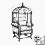 Tattoo sketch, comfort zone cage: a delicate,… – tattoo sketch (№1752385811_0, 13.07.2025 05:50) — tattoovalue.net