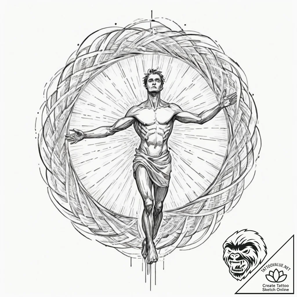 Tattoo sketch, vortex of personal growth, a s... - tattoo sketch (№1752386661_0, 13.07.2025 06:04) — tattoovalue.net