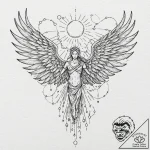 Tattoo sketch, icarus of information, a styli… – tattoo sketch (№1752386746_0, 13.07.2025 06:05) — tattoovalue.net