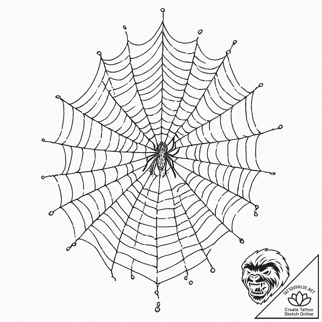 Tattoo sketch, net of collective consciousnes... - tattoo sketch (№1752387344_0, 13.07.2025 06:15) — tattoovalue.net