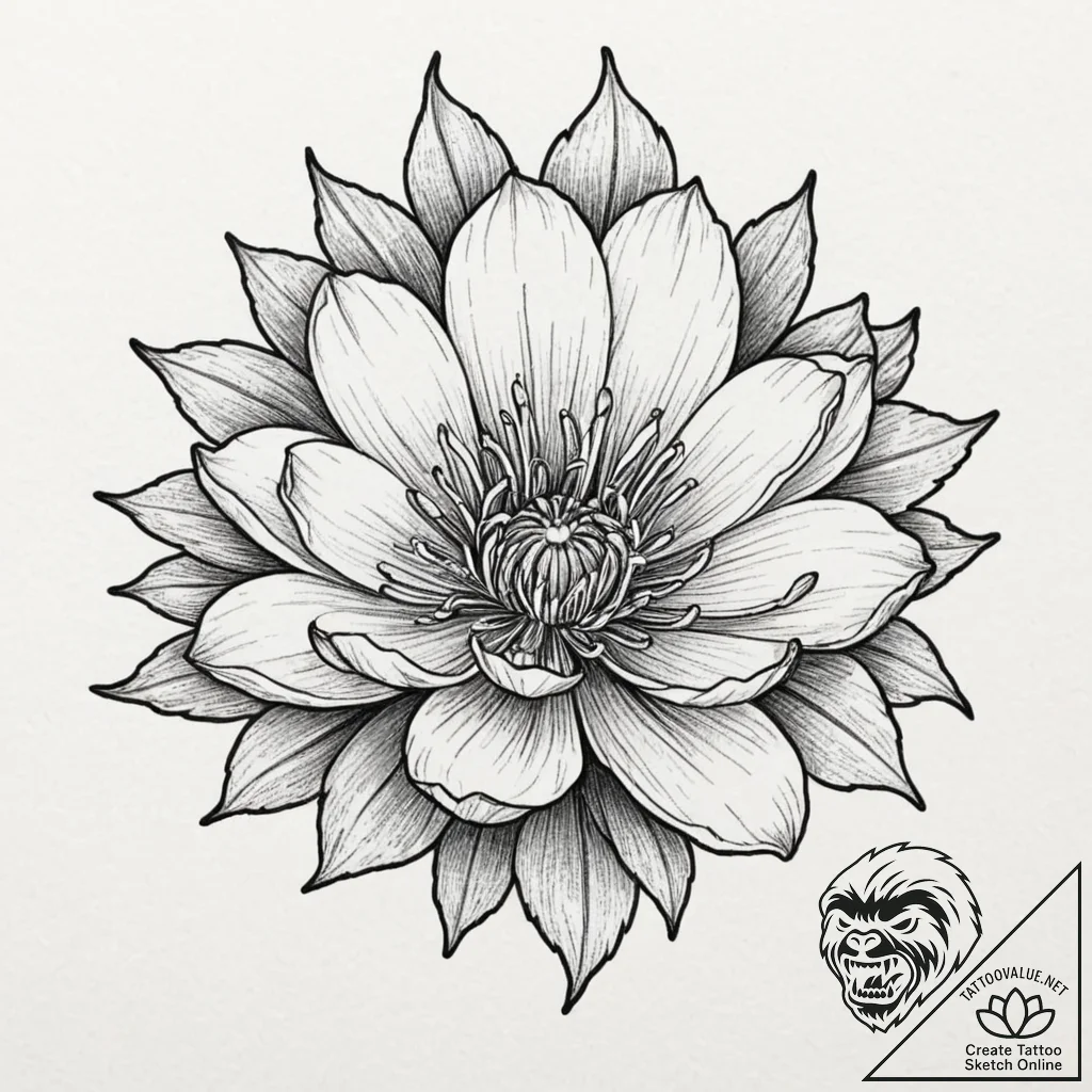 Tattoo sketch, bullet piercing a delicate flo... - tattoo sketch (№1752387428_0, 13.07.2025 06:17) — tattoovalue.net