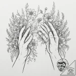 Tattoo sketch, herbalist’s cybernetic hands,… – tattoo sketch (№1752388705_0, 13.07.2025 06:38) — tattoovalue.net