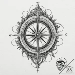 Tattoo sketch, lost compass, found direction,… – tattoo sketch (№1752389219_0, 13.07.2025 06:46) — tattoovalue.net