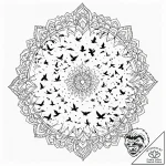 Tattoo sketch, synchronized starlings of the… – tattoo sketch (№1752389559_0, 13.07.2025 06:52) — tattoovalue.net