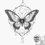 Tattoo sketch, logic gate butterfly, a delica… – tattoo sketch (№1752390657_0, 13.07.2025 07:10) — tattoovalue.net