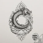Tattoo sketch, meteorite meditation stone, a… – tattoo sketch (№1752391169_0, 13.07.2025 07:19) — tattoovalue.net